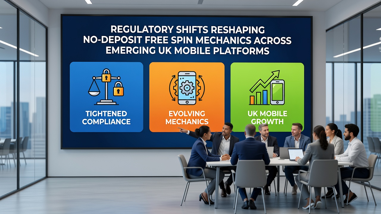 Data visualization showing changes in free spin mechanics and regulatory compliance metrics